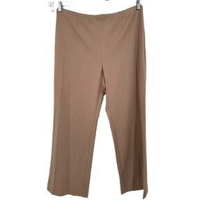 Nic + Zoe Pants side zip wide leg tan size 16